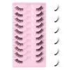 Oreola Half Lashes Natural Look Wispy Cat Eye Lashes 10 Pairs Transparent Clear Band False Eyelashes 3/4 Demi Wispies Eyelashes Reusable 3D Faux Mink Lashes Look Like Lashes Cluster