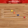 BambooMN - Decorative Ball End Bamboo Picks - 4.7" (12cm) - Red, 300pcs