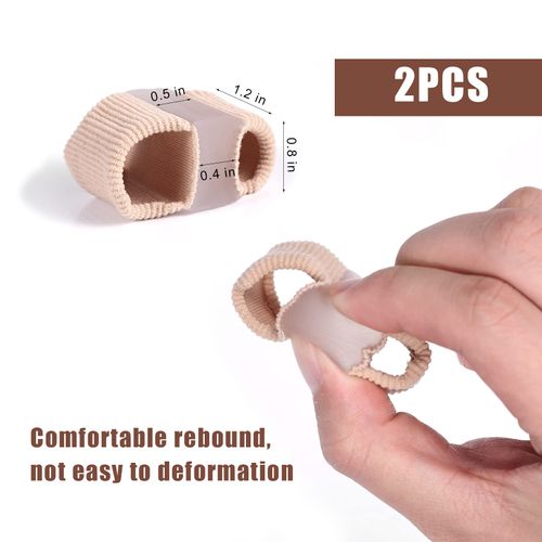 AIEX 2pcs Bunion Toe Separators for Overlapping Toes, Gel Toe Spacers with 2 Loops for Feet, Toe Separators Bunion Corrector for Women Men