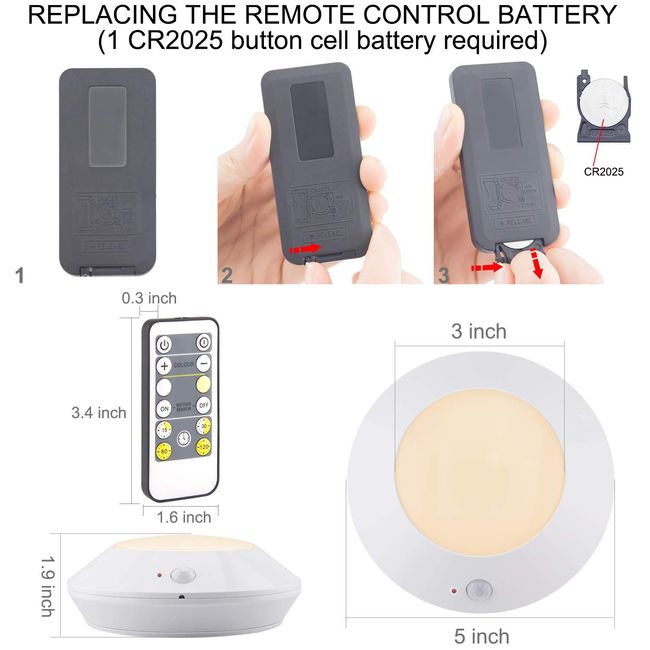 BIGMONAT Battery Operated Shower Light with Motion Sensor Wireless