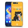 Head Case Designs Cat Rainbow Puke Hard Back Case Compatible With Honor 9