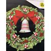 Christmas Bell and Wreath  Garden Suede Flag