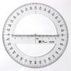 2 PCS 360 Full Circle Protractor, 15cm Plastic Math Measuring Tools Round Protractors Ruler Full Midround Angle Protractor