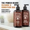 Viking Revolution Beard Wash & Beard Conditioner Set w/Argan & Jojoba Oils - Softens & Strengthens - Natural Sandalwood Scent - Beard Shampoo w/Beard Oil (17 oz)