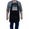 Funny Black BBQ Apron Gift Idea Today's Forecast,  Fully Adjustable, Two Pockets