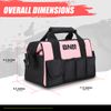 DNA Motoring 44Pcs Level Claw Hammer Long Nose Plier Bits Hand Tools Set Pink