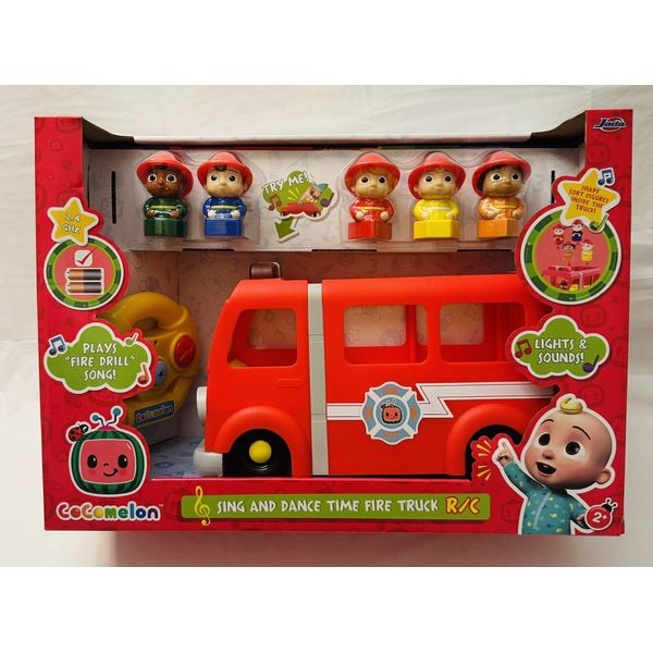 CoComelon Sing and Dance Time Fire Truck Remote Control Vehicle & Fireman Figure
