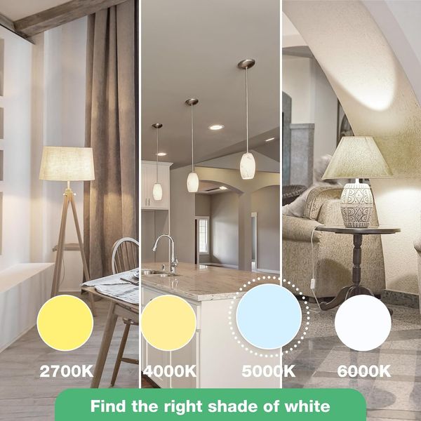 LED Light Bulbs Daylight 5000K, 60 Watt Equivalent LED Bulbs, A19 Standard Bu...