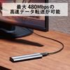 Elecom GM-U2CCC20BK USB 2.0 Cable, PS5 Compatible, C-C Type, Normal, 6.6 ft (2.0 m), Black