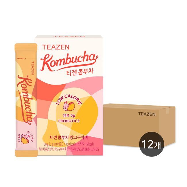 Teazen Kombucha Mango Guava 10 Sticks