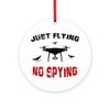 CafePress Drone Pilot Gift Idea Drone Round 4" MDF Holiday Ornament