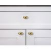 Khtumeware 2 Pack 1-3/8 inch Brushed Brass Cabinet Knobs - Satin Gold Oval Drawer Knobs for Dresser Drawers