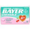 Bayer Chewable Low Dose Baby Aspirin Cherry 81 Mg 36-Count (Pack of 3)