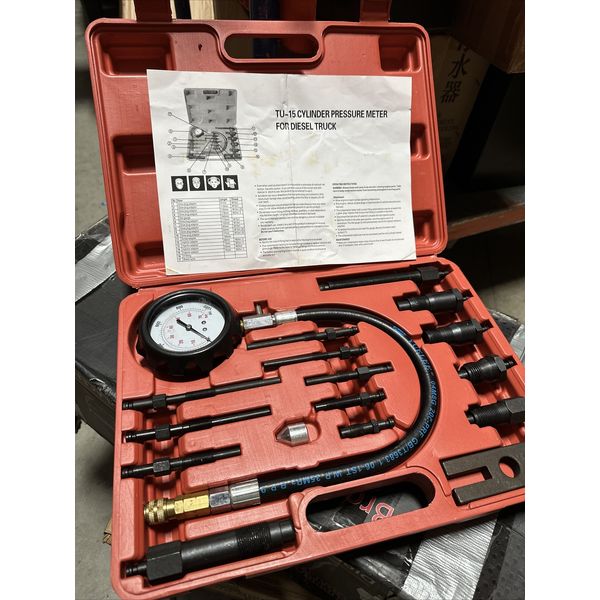 TU-15 Diesel Engine Compression Gauge Tester Cylinder Pressure Test Tool Kit