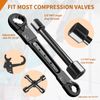 NOEAIKE Professional Plumbing Tools - Angle Stop Wrench Set for Plumbers to Install or Remove Compression Nuts and Angle Stops