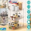 3-Tier Clear Pull Out Organizer Stackable Kitchen Bathroom Organizer w/ Dividers