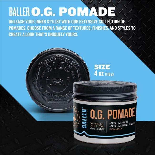 GIBS Baller Pomade, 4 oz