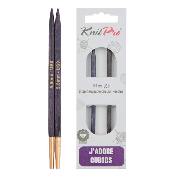 KnitPro J’Adore Cubics Interchangeable Circular Needles 4" (10cm) | 5.50mm