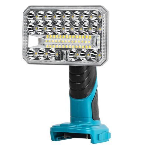 Wexibryndl 18W Cordless 2000LM LED Flashlight for Makita 18V Lithium-ion Battery, 5" Zinc Alloy Handheld Work Light with USB Charger Port for Camping, Hiking, Climbing, Job Site, Indoor & Outdoor Use