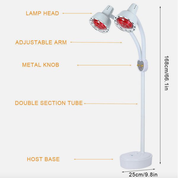 Double Head Infrared Heat Light Therapy Lamp Pain Relief $45 or best offer