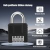 Heavy Combination Lock, 2 Pack, High Performance Padlock with Combination Code, One-Touch Unlock, 4 Digit Combination Code Lock, Weatherproof Padlock for Door, Locker, Hut - Black & Silver
