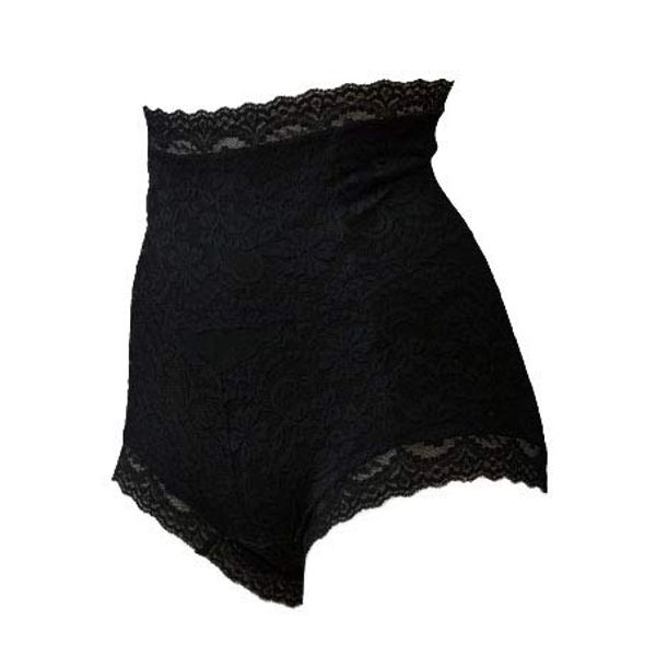 Inner Shop Leeds 1046 Lacey High Waist Shorts Girdle Available in sizes M - 5L, Black