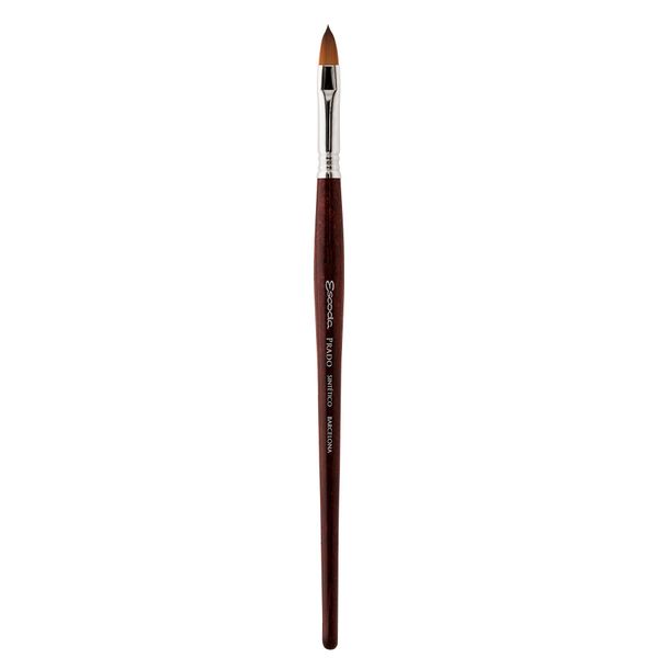 Speedball Art Products Escoda Prado Series Artist Watercolor & Acrylic Short Handle Filbert Paint Brush, Size 10, Synthetic Sable