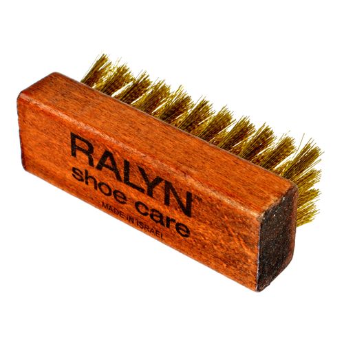 Ralyn Suede Shoe Brush - Brass Bristle Brush - 3” Suede Brush for Shoes, 1 Piece Suede Nubuck Brush Cleans & Restores Suede Leather, Shoes & Boots