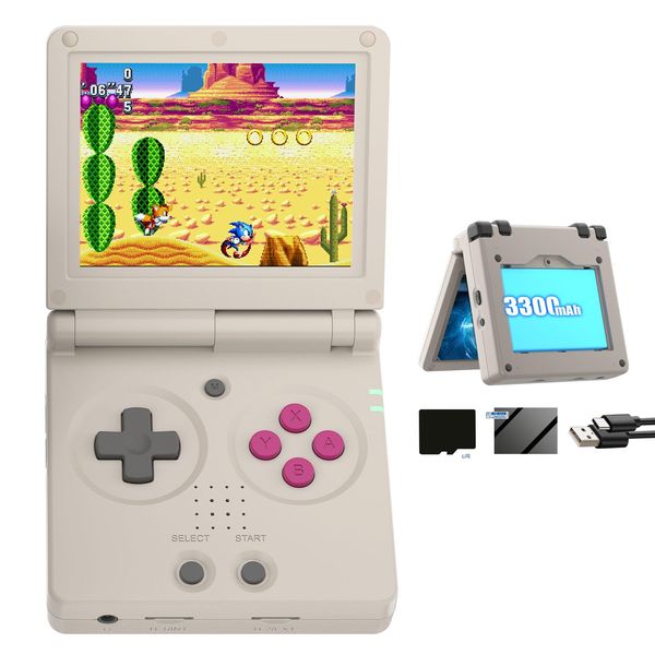 RG35XXSP Flip Portable Retro Handheld Game Console,RG35XXSP 3.5 Inch IPS Screen Linux System with 64G TF Card Pre-Installed 5532 Games,Clamshell Games Consoles Supports 5G WiFi Bluetooth HDMI