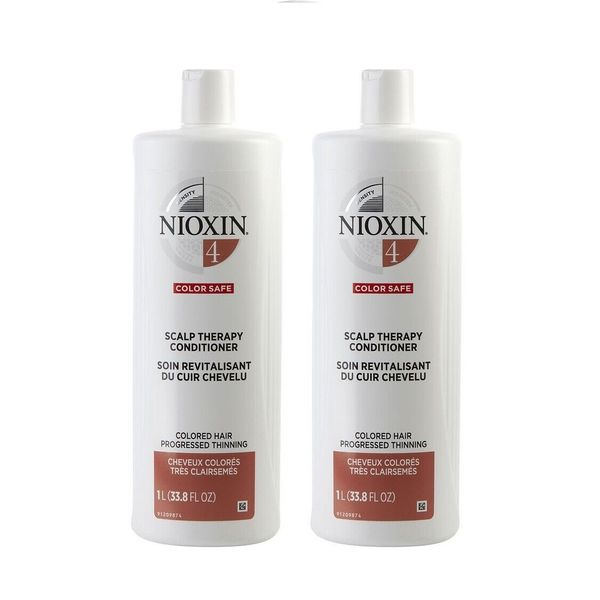 Nioxin System 4 Scalp Therapy Conditioner 33.8oz / 1 Liter Authentic (2pack)