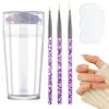 Clear Silicone Jelly Stamper with Scraper Transparent Nail Stamper Double Sided Nail Art Stamper for French Tip Nails Design Tools Manicure Tools