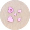 Charlon Hollow Heart Mix Pink
