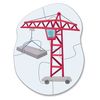 HABA 4 First Puzzles - Construction Site - Set of 4 Jigsaw Puzzles from 2 Years, with Excavator, Truck & Crane Motifs - 1306181001