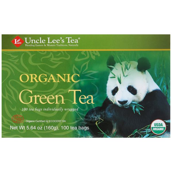 Uncle Lee's Organic Green Tea -- 100 Tea Bags net wt 5.64 oz (160g)