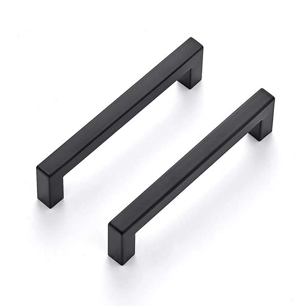 LONTAN 10 Pack Black Cupboard Handles 160mm Black Kitchen Handles Black Drawer Handles Wardrobe Handles Cabinet Handles Kitchen Door Handles Cupboard Door Handles Kitchen Cupboard Handles