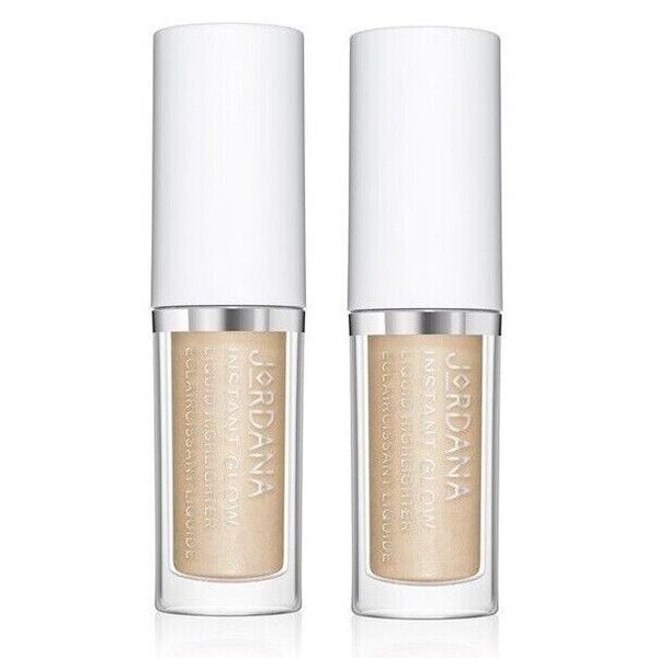 Jordana Instant Glow Liquid Highlighter, 01 Moon Lit, 0.11oz - 2 PACK