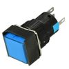 24V Rectangular Reset Switch Momentary Push Button Switch 16mm Car Dashboard Switch Blue