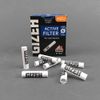 Gizeh Active Tips Activated Carbon Filter with Ceramic Caps, 34 Filter, Silver, Small