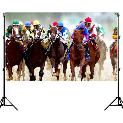 Nepnuser Kentucky Derby Photo Booth Backdrop Churchill Downs Horse Racing Indoor Outdoor Party Photography Home Wall Background Decoration (7×5ft)