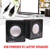 3.5mm Mini USB Wired Computer Speakers Stereo Bass For PC Laptop Desktop Black