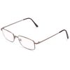 Foster Grant Men's T10 Rectangular Reading Glasses, Shiny Gunmetal/Transparent, 52 mm, +1.00