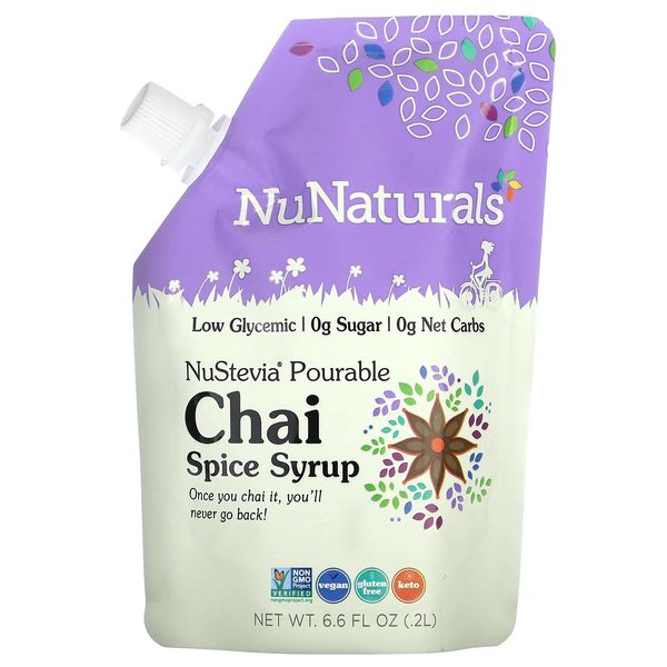 NuStevia Pourable Chai Spice Syrup, 6.6 fl oz,  (0.2 l)