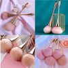Rose Gold Powder Blush Brush, Professional Make Up Brush, Foundation Brush, Face Brush (Rose Gold)