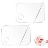DRERIO 2 Pieces Clear Makeup Palettes and Spatula Acrylic Small Makeup Mixing Palette Portable Cosmetic Palette Mixing Tray with Spatula Nail-Art Eye-shadow Lipsticks Mixing Makeup Tools