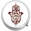 Hamsa Hand Eye Medicine Vitamin Compact Pill Box
