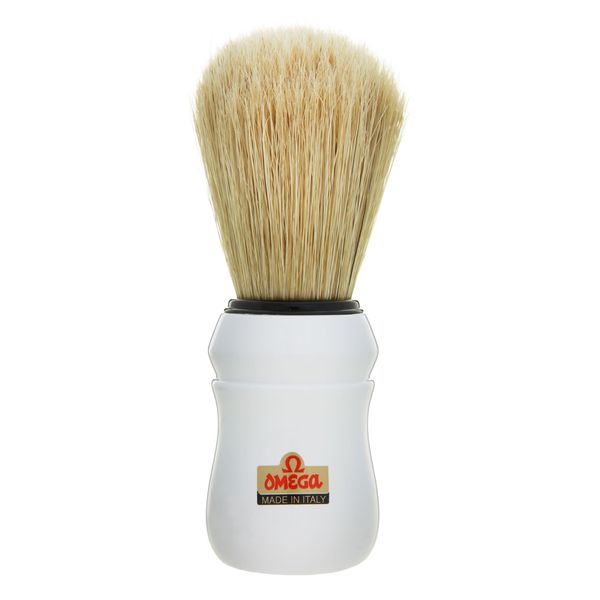 White Omega 49 Professional Pure Bristle Shaving Brush