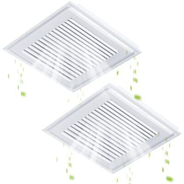 2 Pcs 12 x 12 in Bathroom Vent Cover with Springs Bathroom Ceiling Fan Grille...