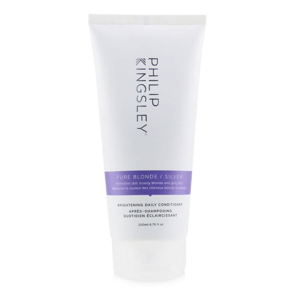 Philip Kingsley Pure Blonde/Silver Brightening Daily Purple Conditioner for Blonde Gray Brassy Colored Highlighted Bleached Hair Toner for Yellow Tones, 200ml