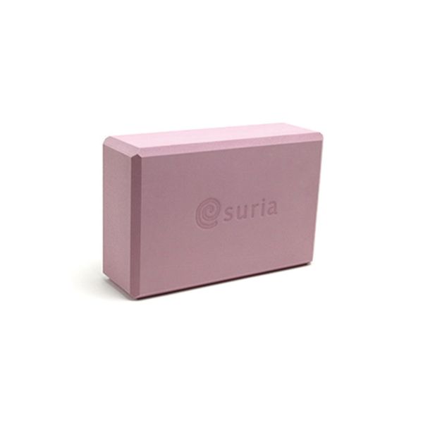 Suria Yoga Block Pose Aid Stability EVA 9.1 x 5.9 x 3.0 inches (23 x 15 x 7.5 cm), 10.6 oz (300 g), rose grey