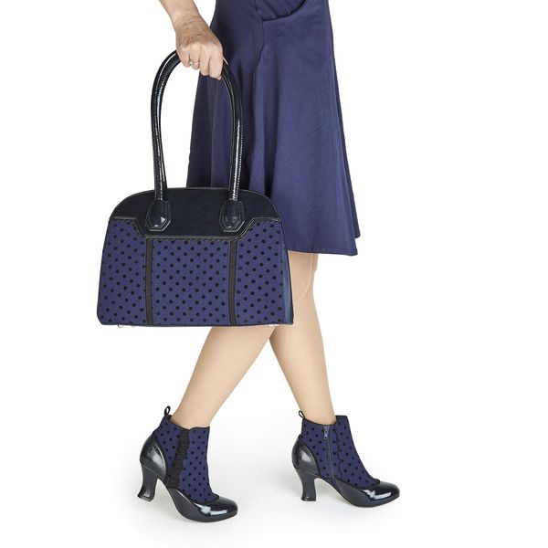 Ruby Shoo Women's Blue Spots Large Montpellier Shopper Bag